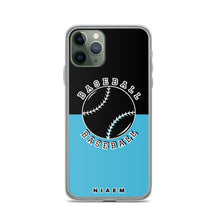 Load image into Gallery viewer, Baseball iPhone Case (Black &amp; Blue 7)