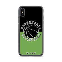 Load image into Gallery viewer, Basketball iPhone Case (Black &amp; Green)