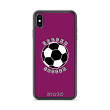 Load image into Gallery viewer, Soccer iPhone Case (Dark Pink)