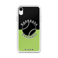 Load image into Gallery viewer, Baseball iPhone Case (Black &amp; Green 3)