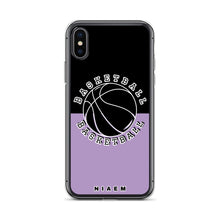 Load image into Gallery viewer, Basketball iPhone Case (Black &amp; Purple 2)