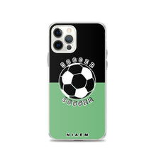 Load image into Gallery viewer, Soccer iPhone Case (Black &amp; Green 4)