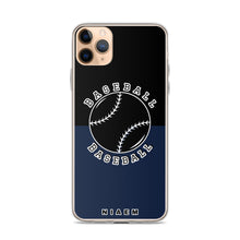 Load image into Gallery viewer, Baseball iPhone Case (Black &amp; Navy)