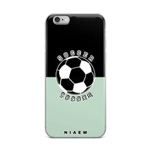 Load image into Gallery viewer, Soccer iPhone Case (Black &amp; Green 5)