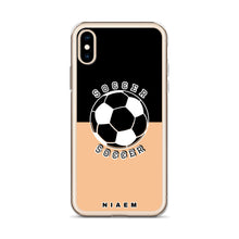 Load image into Gallery viewer, Soccer iPhone Case (Black &amp; Nude 1)