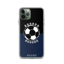 Load image into Gallery viewer, Soccer iPhone Case (Black &amp; Navy)