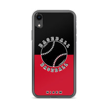 Load image into Gallery viewer, Baseball iPhone Case (Black &amp; Red)