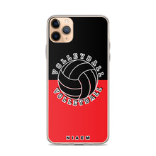 Load image into Gallery viewer, Volleyball iPhone Case (Black &amp; Red 1)