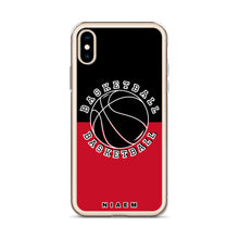 Load image into Gallery viewer, Basketball iPhone Case (Black &amp; Red)