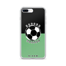 Load image into Gallery viewer, Soccer iPhone Case (Black &amp; Green 4)