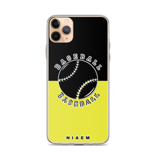 Load image into Gallery viewer, Baseball iPhone Case (Black &amp; Yellow 3)