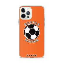 Load image into Gallery viewer, Soccer iPhone Case (Light Orange)