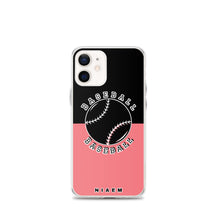 Load image into Gallery viewer, Baseball iPhone Case (Black &amp; Pink 2)