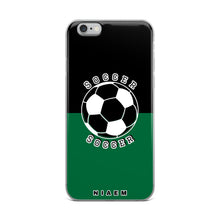 Load image into Gallery viewer, Soccer iPhone Case (Black &amp; Green 1)