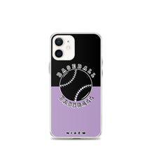 Load image into Gallery viewer, Baseball iPhone Case (Black &amp; Purple 2)