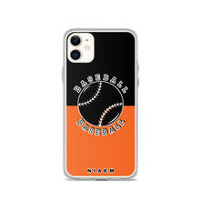 Load image into Gallery viewer, Baseball iPhone Case (Black &amp; Orange)