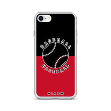 Load image into Gallery viewer, Baseball iPhone Case (Black &amp; Red)
