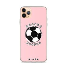 Load image into Gallery viewer, Soccer iPhone Case (Pink 3)