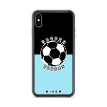Load image into Gallery viewer, Soccer iPhone Case (Black &amp; Blue 6)