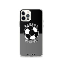 Load image into Gallery viewer, Soccer iPhone Case (Black &amp; Grey)