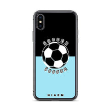 Load image into Gallery viewer, Soccer iPhone Case (Black &amp; Blue 6)