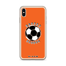 Load image into Gallery viewer, Soccer iPhone Case (Light Orange)