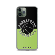 Load image into Gallery viewer, Basketball iPhone Case (Black &amp; Green 3)