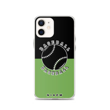 Load image into Gallery viewer, Baseball iPhone Case (Black &amp; Green)