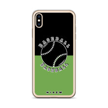 Load image into Gallery viewer, Baseball iPhone Case (Black &amp; Green)