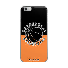 Load image into Gallery viewer, Basketball iPhone Case (Black &amp; Orange 1)