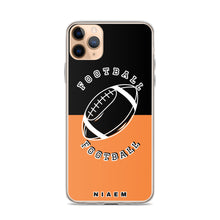 Load image into Gallery viewer, American Football iPhone Case (Black &amp; Orange 1)