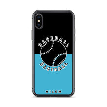 Load image into Gallery viewer, Baseball iPhone Case (Black &amp; Blue 7)