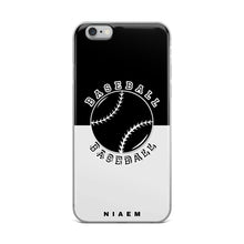 Load image into Gallery viewer, Baseball iPhone Case (Black &amp; Grey 3)