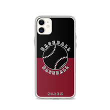 Load image into Gallery viewer, Baseball iPhone Case (Black &amp; Red 2)
