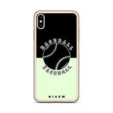 Load image into Gallery viewer, Baseball iPhone Case (Black &amp; Green 2)