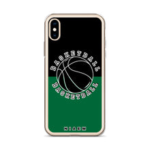 Load image into Gallery viewer, Basketball iPhone Case (Black &amp; Green 1)
