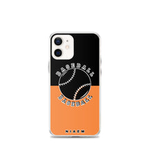 Load image into Gallery viewer, Baseball iPhone Case (Black &amp; Orange 1)