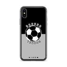 Load image into Gallery viewer, Soccer iPhone Case (Black &amp; Grey 2)