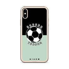 Load image into Gallery viewer, Soccer iPhone Case (Black &amp; Green 5)