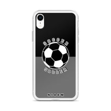 Load image into Gallery viewer, Soccer iPhone Case (Black &amp; Grey)
