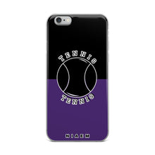 Load image into Gallery viewer, Tennis iPhone Case (Black &amp; Purple)