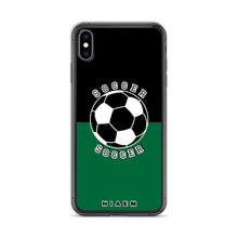 Load image into Gallery viewer, Soccer iPhone Case (Black &amp; Green 1)