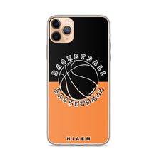 Load image into Gallery viewer, Basketball iPhone Case (Black &amp; Orange 1)