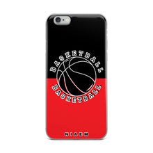 Load image into Gallery viewer, Basketball iPhone Case (Black &amp; Red 1)