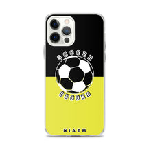 Load image into Gallery viewer, Soccer iPhone Case (Black &amp; Yellow 3)