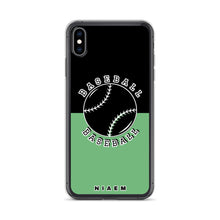 Load image into Gallery viewer, Baseball iPhone Case (Black &amp; Green 4)