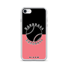 Load image into Gallery viewer, Baseball iPhone Case (Black &amp; Pink 2)