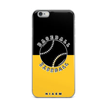 Load image into Gallery viewer, Baseball iPhone Case (Black &amp; Yellow)