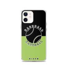 Load image into Gallery viewer, Baseball iPhone Case (Black &amp; Green 3)