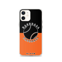 Load image into Gallery viewer, Baseball iPhone Case (Black &amp; Orange)